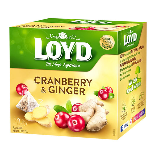 Loyd tea - Cranberry & Ginger 20 bags